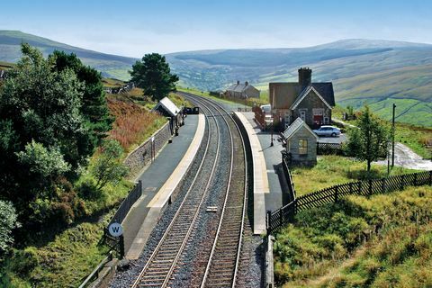 Dent Station - ferrocarril - plataforma - Cumbria