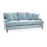 Brooke - Sofá azul de 3 asientos