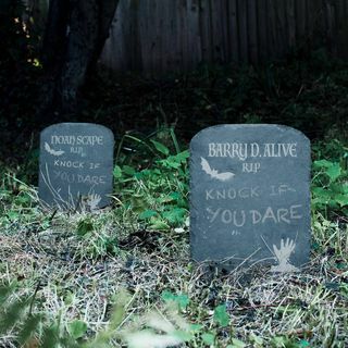 Decoración de lápida de pizarra de jardín de Halloween