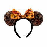 Orejas Minnie Mouse Naranja y Negra