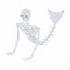 Este esqueleto de sirena reluciente de 5 pies iluminará tu césped con vibraciones bajo el mar