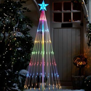 Luz LED para árbol de Navidad para interior y exterior con cascada de 5,5 pies