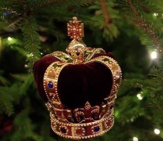 Ornamento de la corona del árbol de Navidad del Palacio de Buckingham