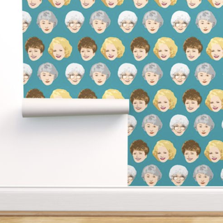 Golden Girls Teal Pattern Wallpaper