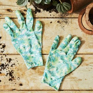 Guantes de jardinería florales