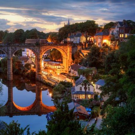 puente en knaresborough, harrogate, yorkshire del norte, inglaterra