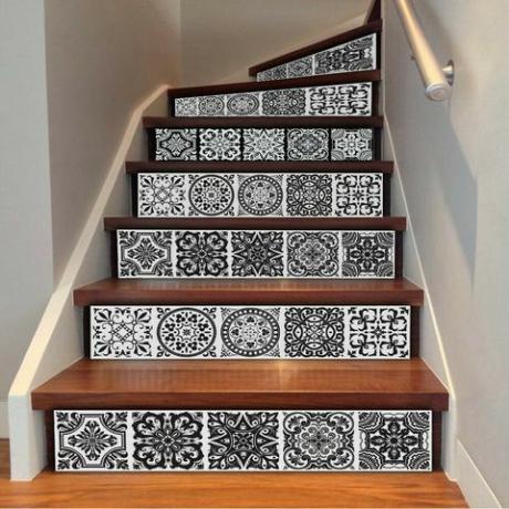 6Pcs 3D Vinyl Stair Riser Decals Wall Tile Stickers Mural Wallpaper Impermeable