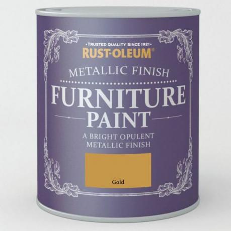 Pintura para muebles con acabado metálico dorado Rust-Oleum
