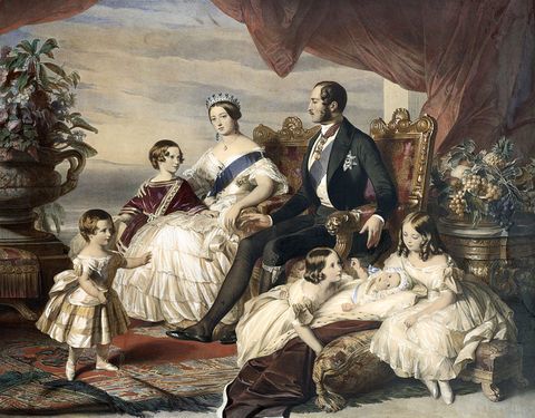 La reina Victoria y el príncipe Alberto con cinco de sus hijos por Frederick Winterhalter