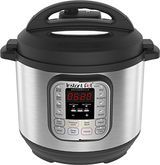 Olla a presión eléctrica Instant Pot Duo V2 7-en-1, 6 cuartos, 5.7L 1000 W, acero inoxidable cepillado / negro, 220-240v, olla interior de acero inoxidable