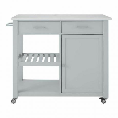 Carrito de cocina con ruedas gris moderno Vining 