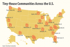 Donde viven las personas con casas pequeñas en los EE. UU.