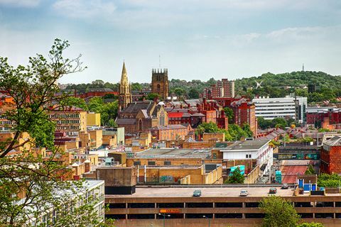 Skyline de Nottingham, Nottinghamshire, Inglaterra