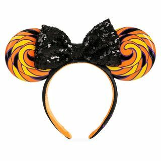 Diadema de orejas de Minnie Mouse con lazo de lentejuelas - Dulces de Halloween