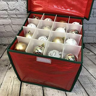 Caja de almacenamiento para adornos navideños (juego de dos)