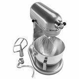 Batidora de pie profesional de alta resistencia KitchenAid en cromo