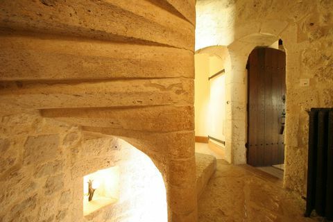 Castillo francés escalera de caracol de piedra