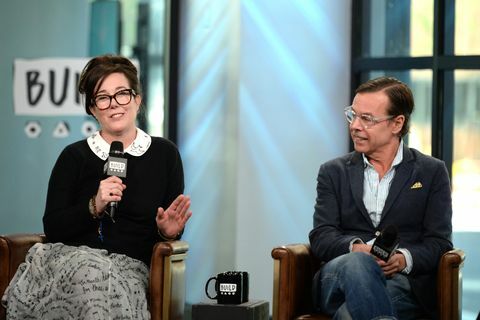 Los diseñadores Kate Spade y Andy Spade asisten a AOL Build Series para hablar sobre su último proyecto Frances Valentine en Build Studio el 28 de abril de 2017 en la ciudad de Nueva York. 