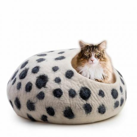 Cueva de fieltro para cama de gato 