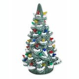 Árbol de Navidad de cerámica iluminado de 12 pulgadas