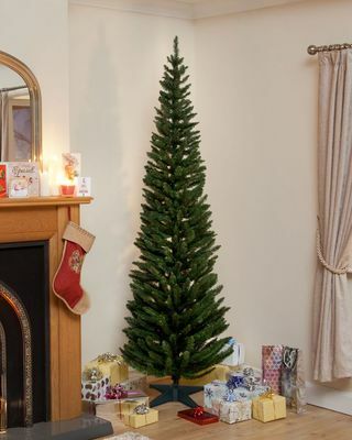 Árbol de Navidad artificial de pino verde lápiz