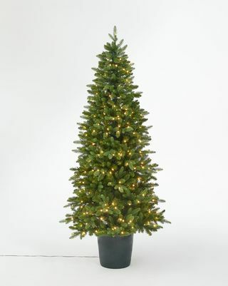 Bala Green - Árbol de Navidad preiluminado en maceta, 7 pies