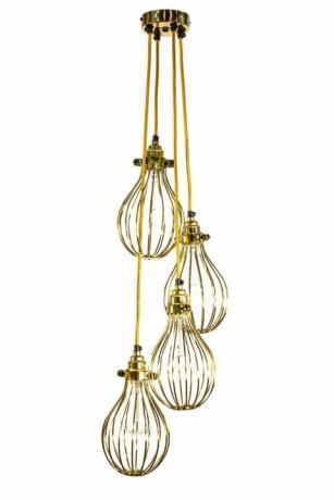 Factorylux Gold Balloon Cage Chandelier de www.urbancottageindustries.com