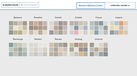 paletas de colores de pintura de sherwin williams