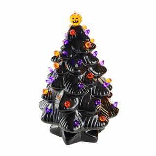 Árbol de Halloween de cerámica negra