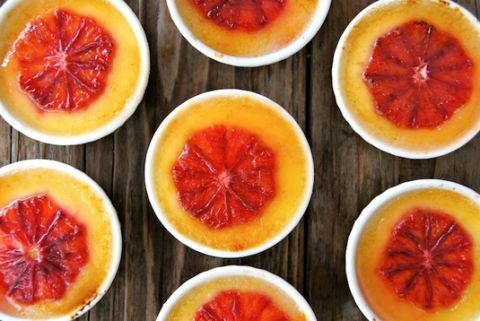 Naranja de sangre champagne crema brulee