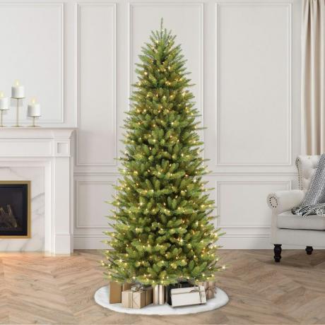 Árbol de Navidad de abeto artificial iluminado de 7,5'