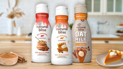 bliss natural calabaza especia avena leche y canela remolino latte cremas