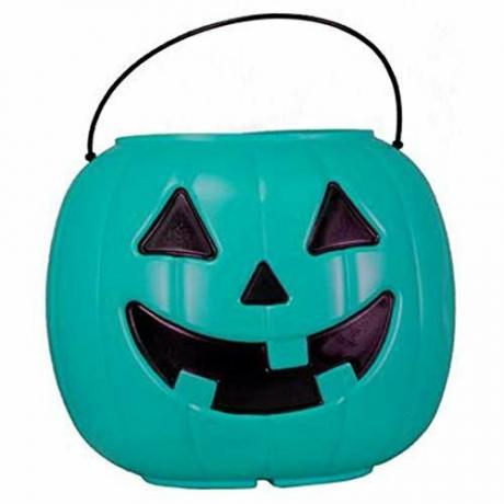 Cubo de caramelos Jack-o'-Lantern verde azulado