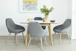 Maison - Juego de comedor extensible - Gris