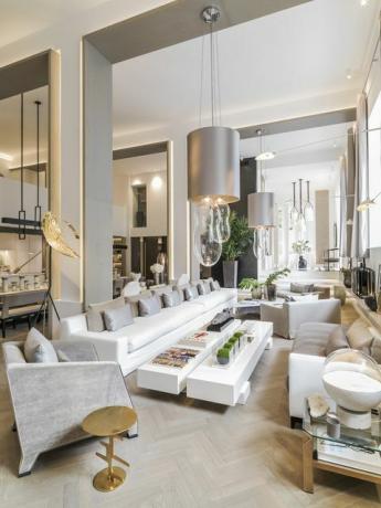 la casa londinense de kelly hoppen cuenta con una espectacular sala de estar de planta abierta