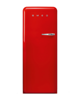 Smeg 9.22 pies cúbicos Refrigerador con congelador superior, rojo