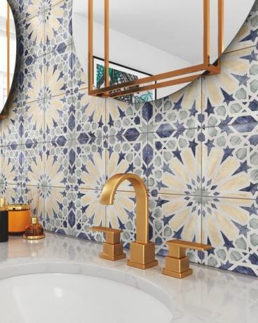 Azulejos de cerámica fiesta, materiales de baño ecológicos.