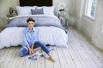 Emma Willis en Hertfordshire Home, decorando con estampado de leopardo