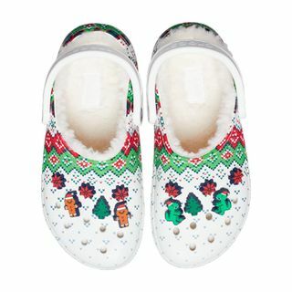 Zueco Holiday Charm con forro clásico (blanco / multicolor)