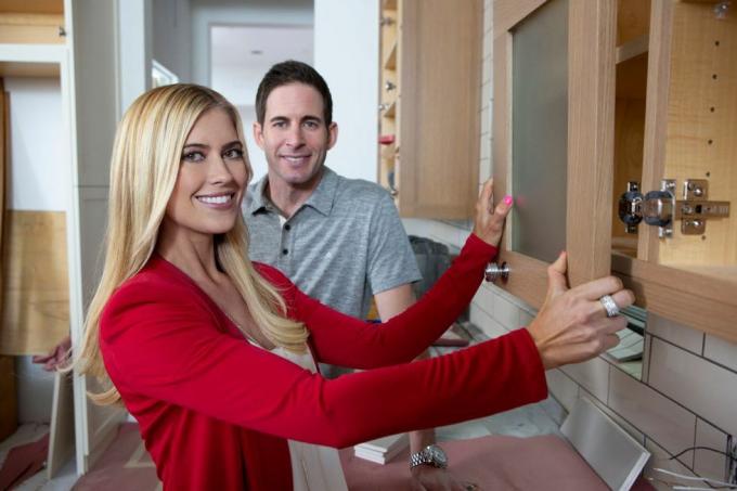 tarek y christina el moussa de la sesión de retratos 'flip or flop' de hgtv