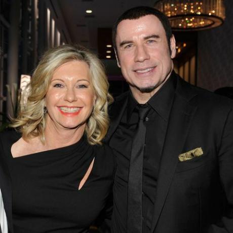 Olivia Newton-John y John Travolta en la gala de corbata negra de G'day USA en 2013