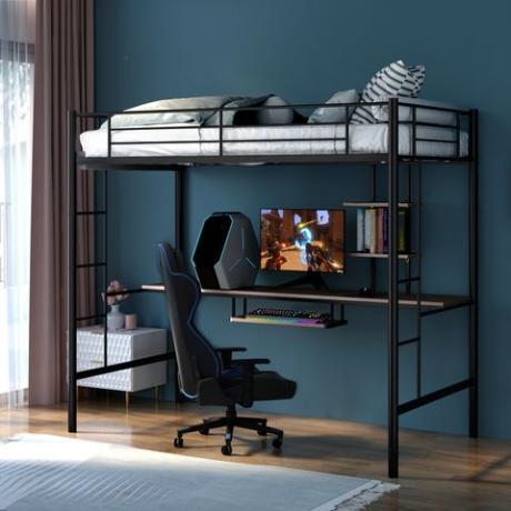 cama doble loft costway