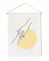 Handhold Screen Printed Linen Wall Hanging