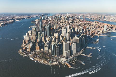 antena del centro de manhattan, nueva york