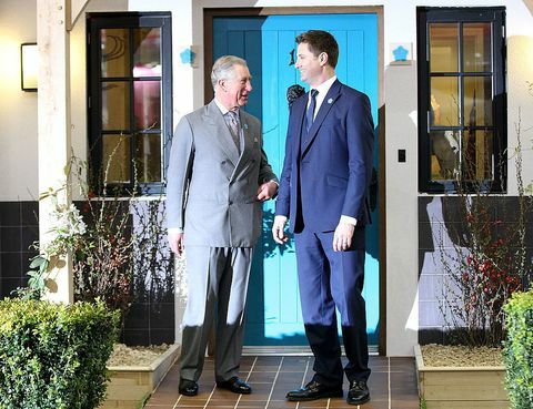 George Clarke con el Príncipe Carlos en el Ideal Home Show en 2012