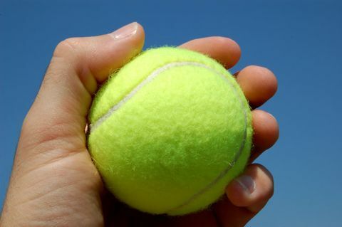 Plano de pelota de tenis