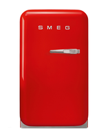 Smeg 1.5 pies cúbicos Refrigerador compacto, rojo