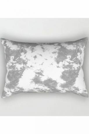 Almohada rectangular con efecto tie-dye gris suave