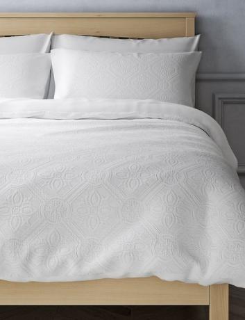 Conjunto de ropa de cama de puro algodón floral matelassé