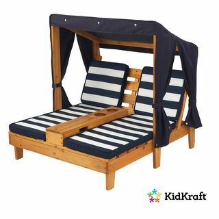 Tumbona con chaise longue doble con portavasos Kidkraft